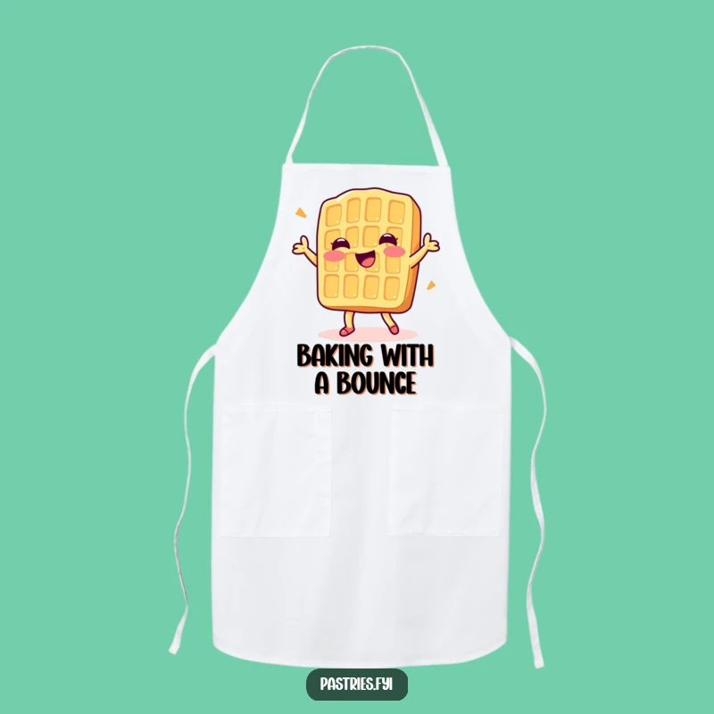Funny Dancing Waffle Apron: Cook with Breakfast Cheer!