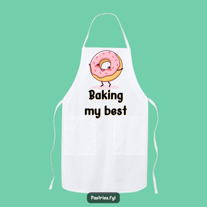 Funny Cartwheeling Donut Apron: Cook & Bake with Sweet, Energetic Flair - Perfect Gift!