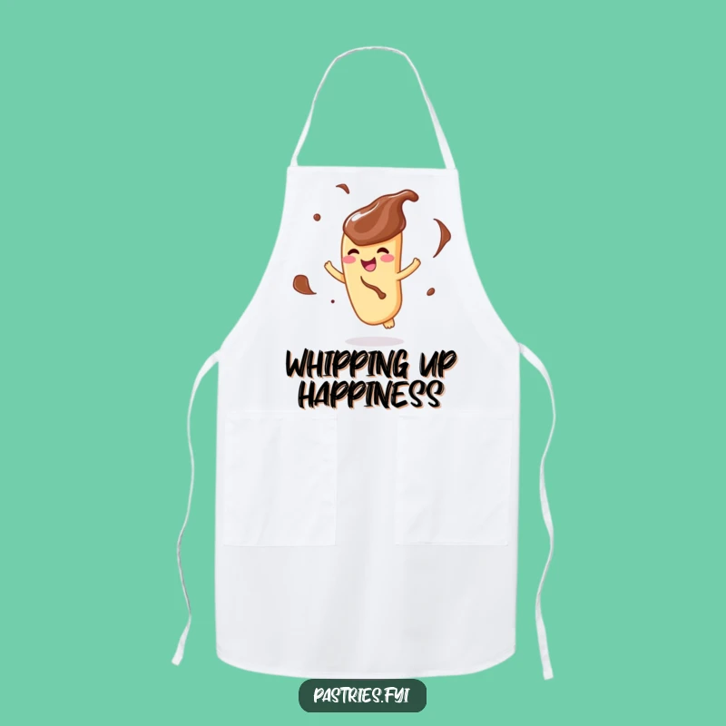 Funny Churro Twirling Chocolate Apron: Cook with Sweet Merriment