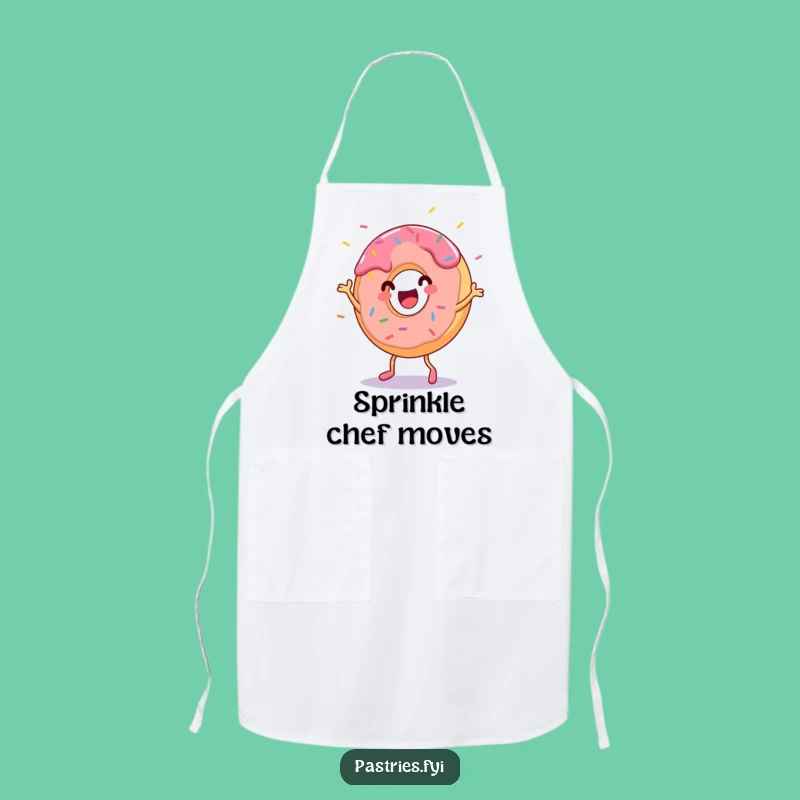 Funny Donut Dance Apron - Kitchen Comedic Pastry Chef Wear