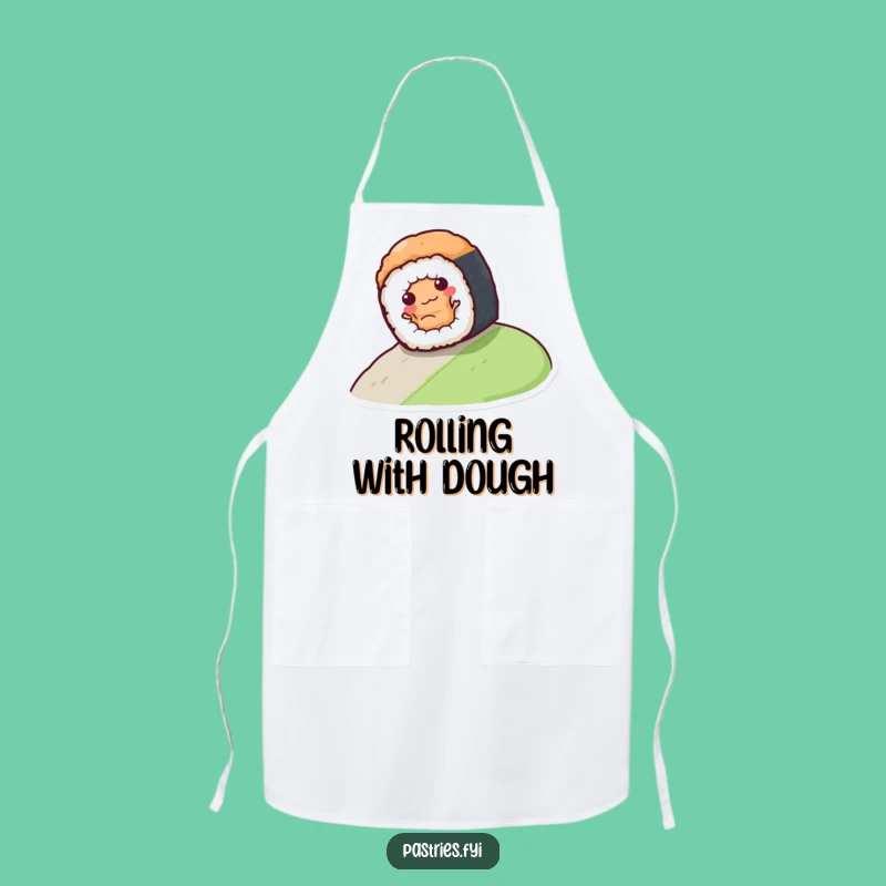 Funny Sushi Roll Apron: Playful Chef Accessory for Kitchen Fun & Laughter
