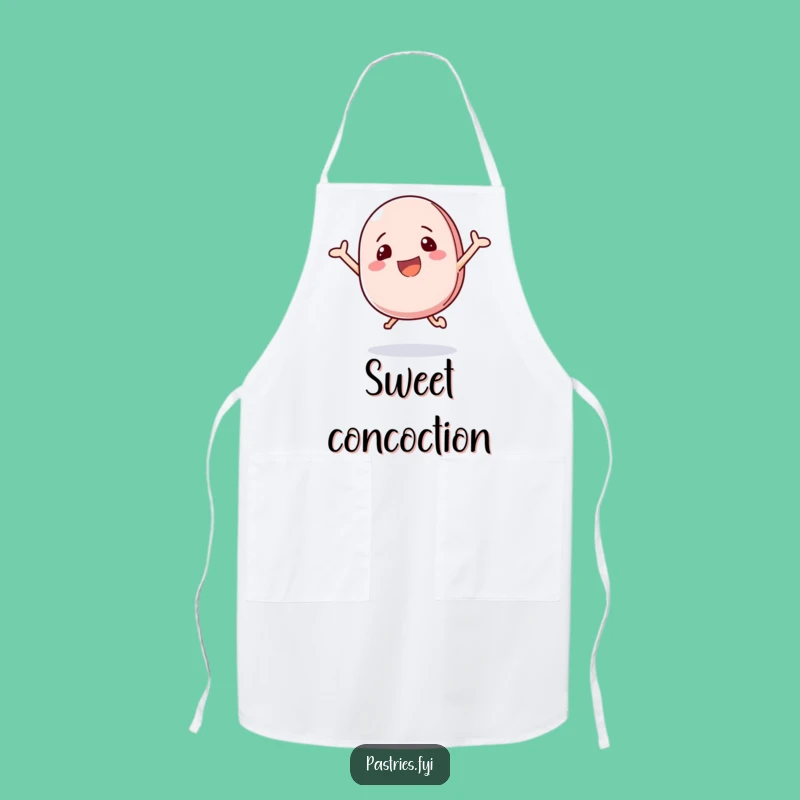 Funny Macaron Apron: Happy Bouncing Treat for a Joyful Cooking Experience
