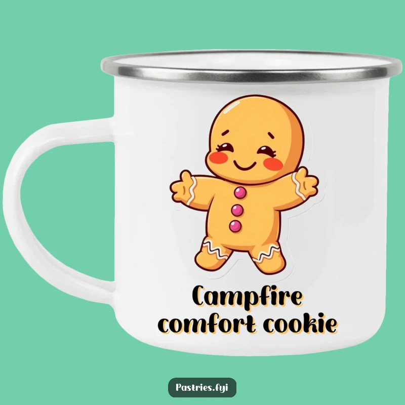 Funny Stretching Gingerbread Man Camping Mug: Hike & Stretch Gift!