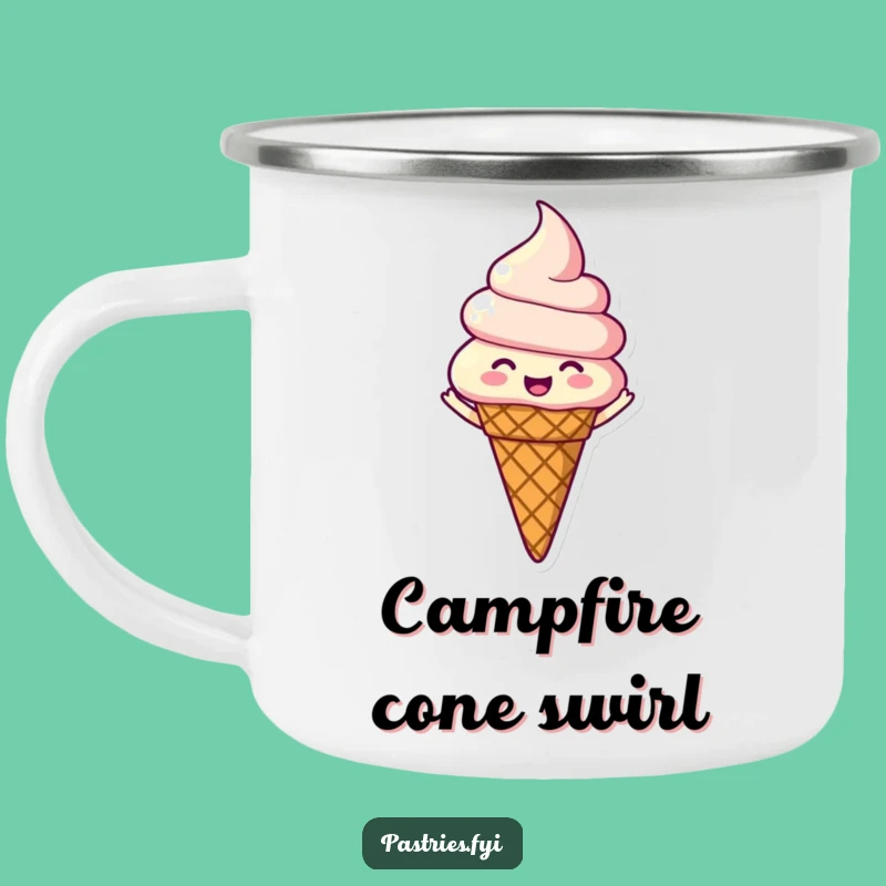 Funny Spinning Ice Cream Camping Mug - Sweet & Joyful Outdoor Treat
