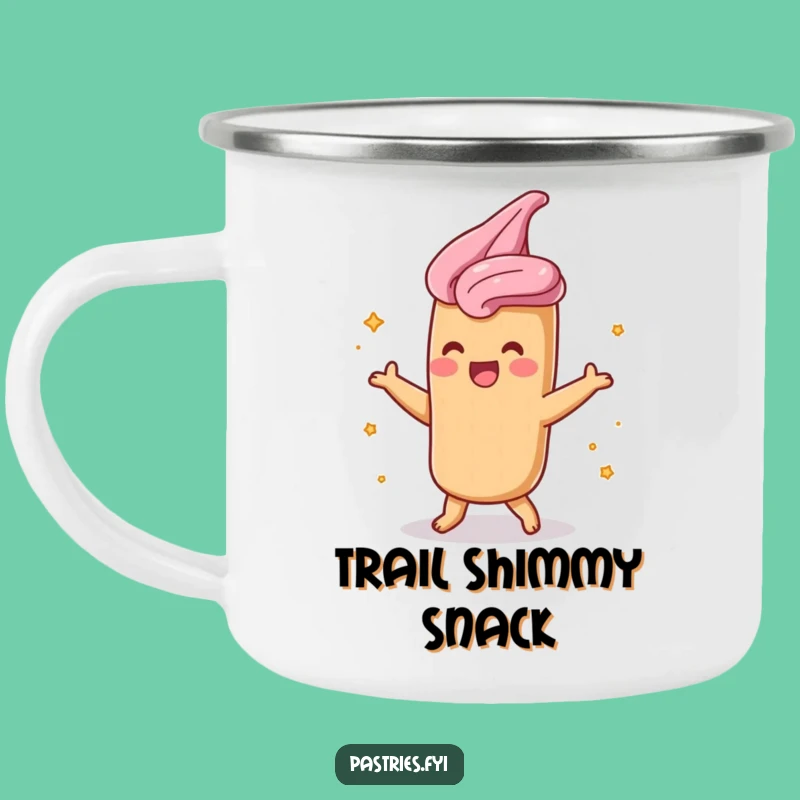 Funny Churro Shimmy Camping Mug: Enjoy Treats with Adventure Cheer