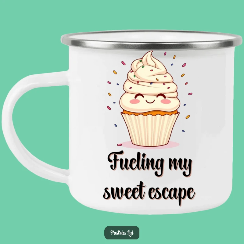 Funny Cupcake Sprinkles Juggling Camping Mug: Adventure Fuel with a Side of Laughter