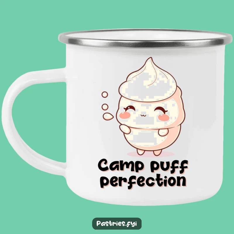 Funny Meringue Puff Camping Mug: Gentle Company for Outdoor Moments