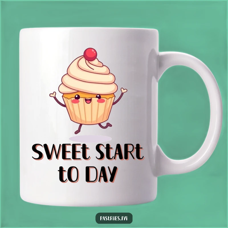 Funny Cupcake Hop Mug: Cheerful Legs Jubilant Sweet Treat Gift