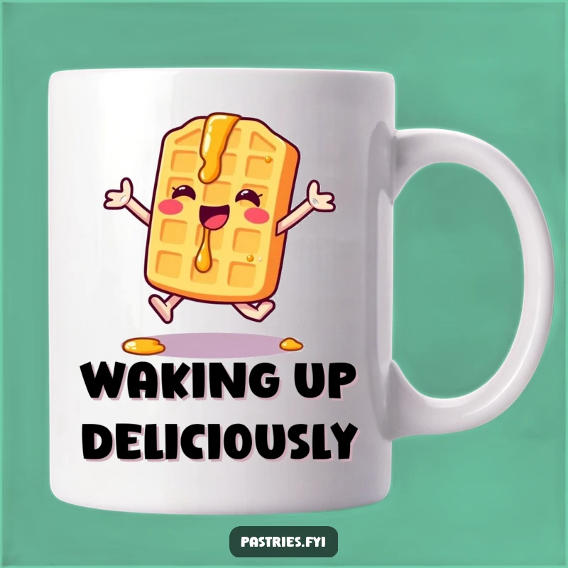 Funny Waffle Jumping Jack Mug: Start Your Day with Energy