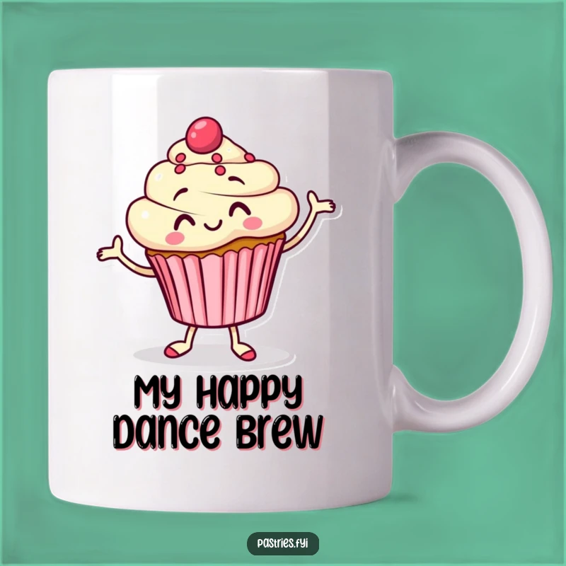 Funny Cupcake Jigging Mug: A Hilarious Cartoon Gift for Sweet Treat Lovers!