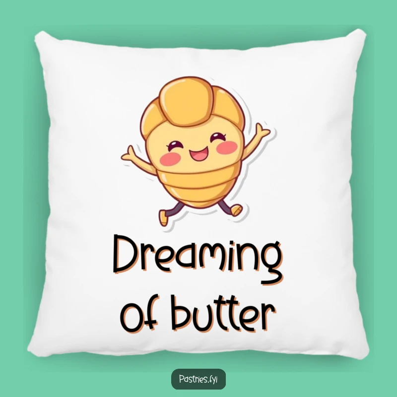 Funny Croissant Pillow: Cozy Leaping Pastry Character Cushion for Cheerful Comfort