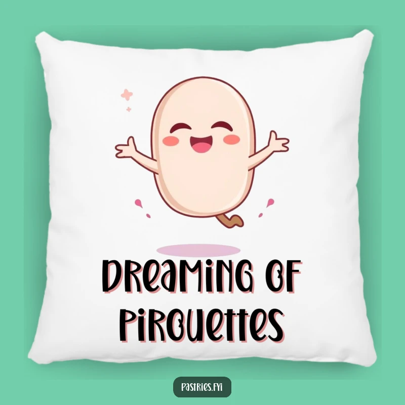 Funny Macaron Pirouette Pillow - Soft Comedic Pastry Decor