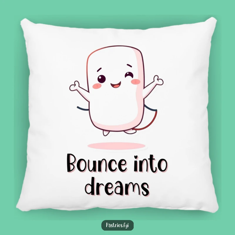 Funny Marshmallow Jumping Rope Pillow: Cuddle Up with Cartoon Comfort and Humor!