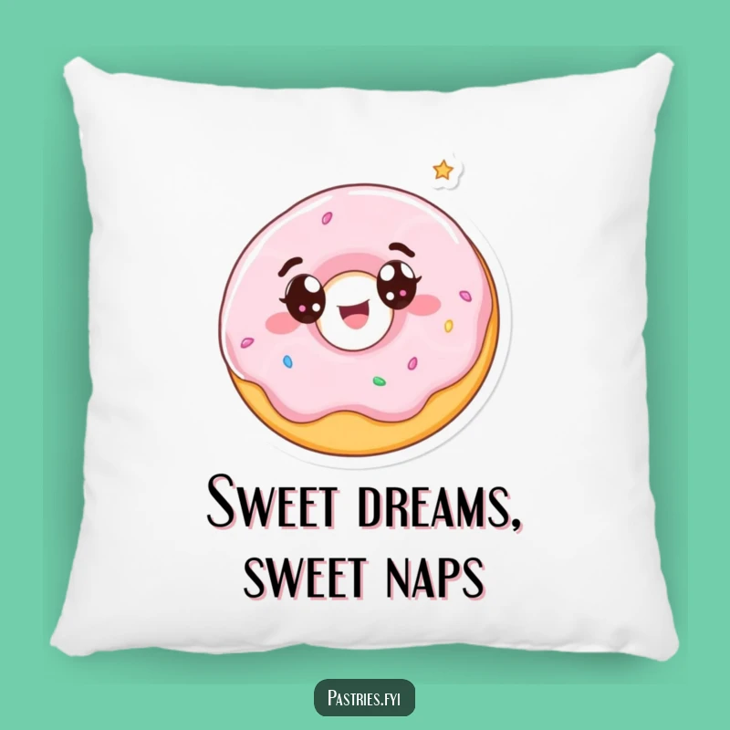 Funny Spinning Donut Pillow - Comfy & Sweet Decor Accent