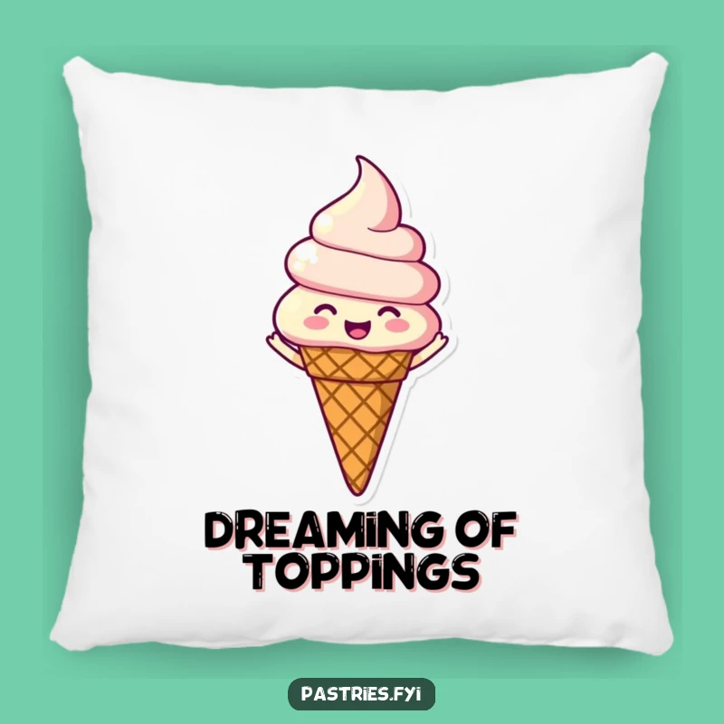 Funny Spinning Ice Cream Pillow - Cozy & Sweet Accent Pillow Gift