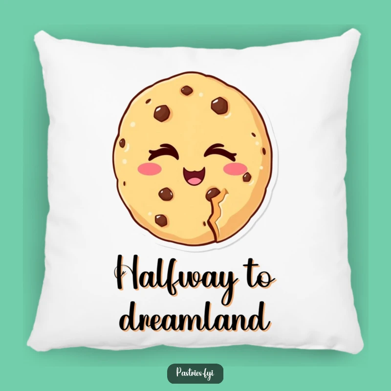 Funny Winking Cookie Pillow - Comfy & Cheeky Dessert Decor