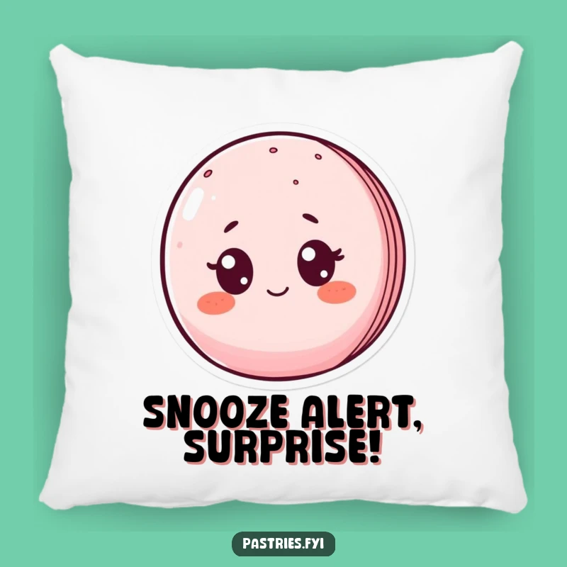 Funny Surprised Macaron Pillow - Soft & Expressive Home Accent