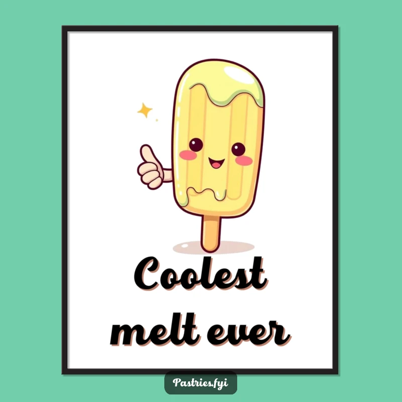 Funny Kawaii Popsicle Thumbs Up Digital Art: Instant Sweet Decor!