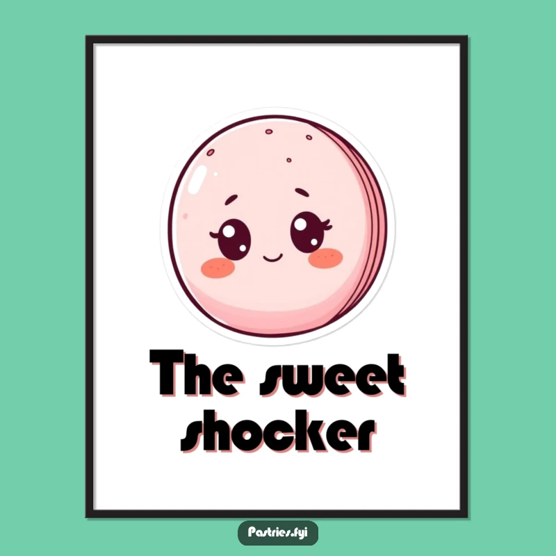 Funny Surprised Macaron Digital Art - Instant Reactionary Decor