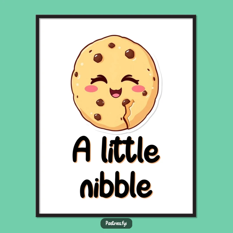 Funny Winking Cookie Digital Art - Instant Cheeky & Humorous Decor