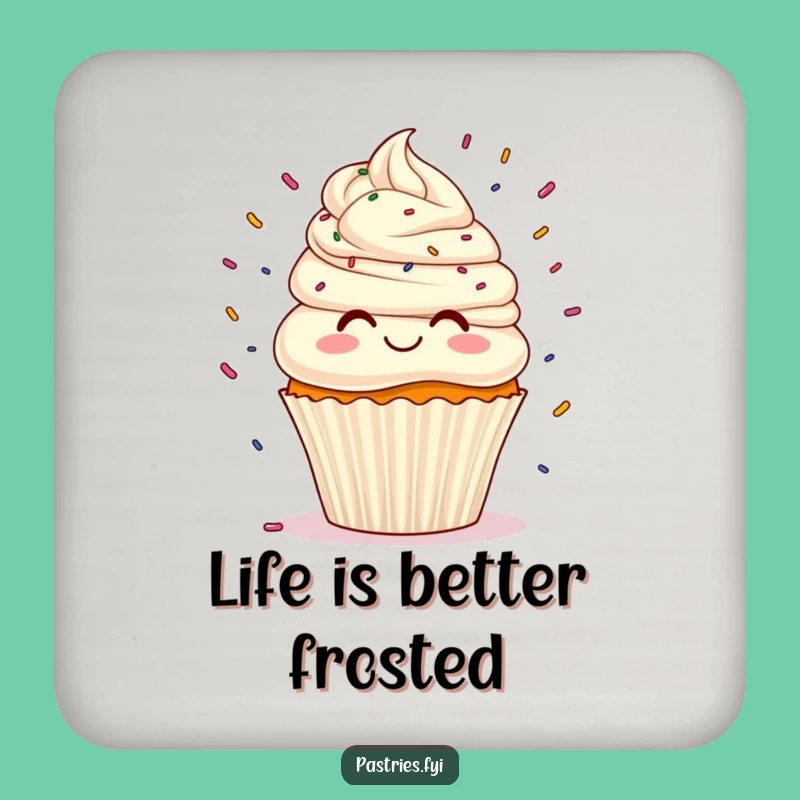 Funny Cupcake Sprinkles Juggling Coasters: Protect Surfaces with Sweet Merriment