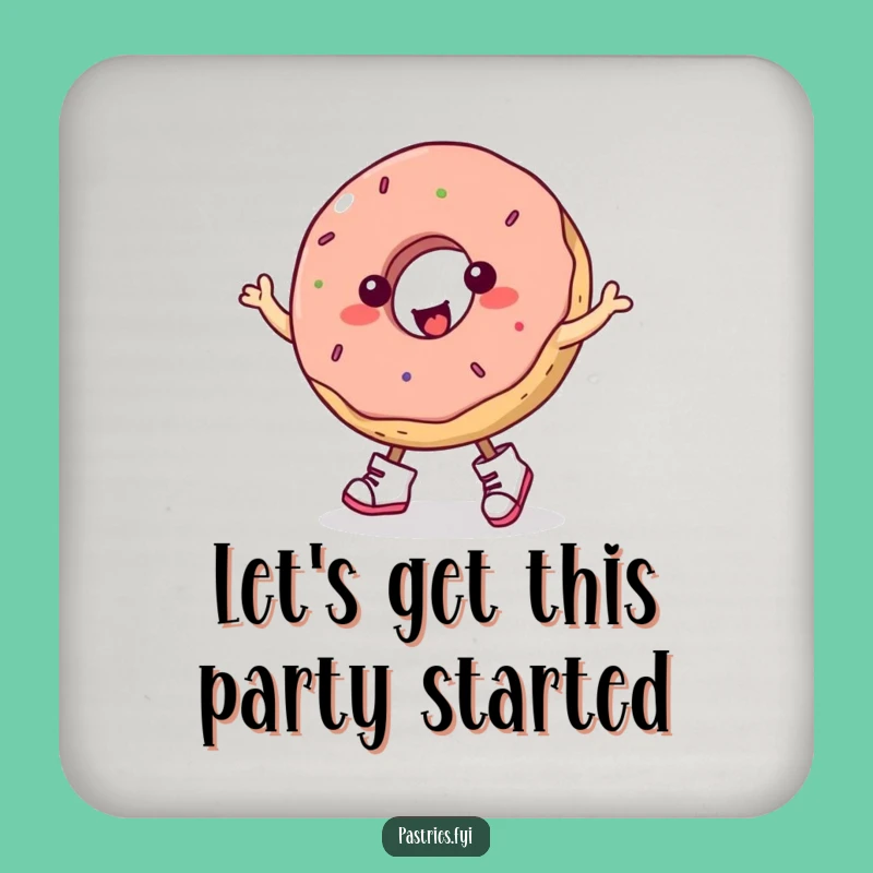 Funny Donut Jigging Coasters: Protect Your Surfaces with Sweet Dance Moves