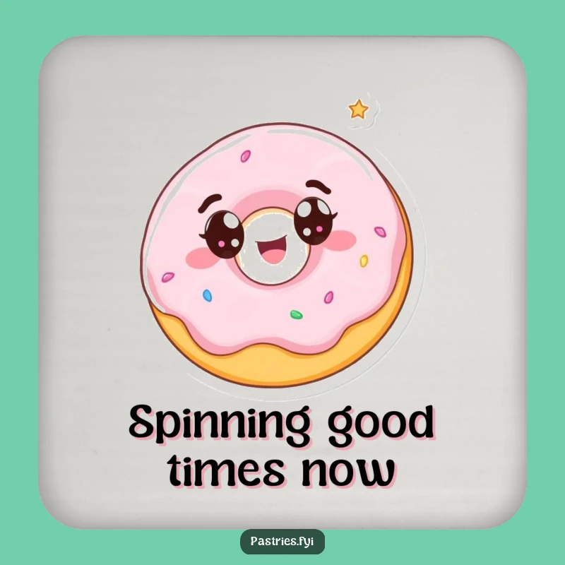 Funny Spinning Donut Coaster - Hilarious Sweet Protection