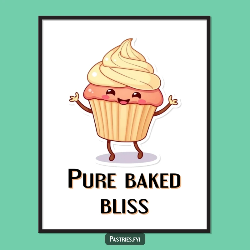 Funny Cupcake Jig Poster - Vibrant Wall Art for a Hilarious and Cheerful Home