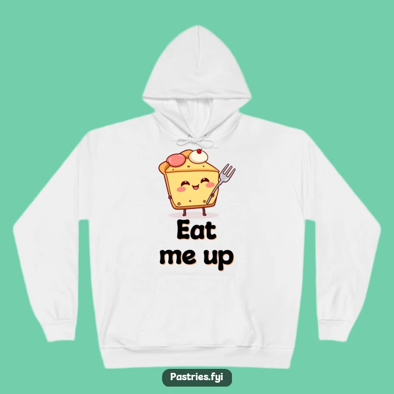 Funny Pie Slice Hoodie: Giggling Dessert with Fork Funny Gift for Cozy Laughs