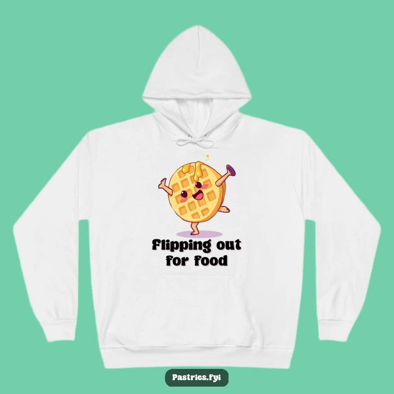 Funny Waffle Cartwheel Hoodie: Cozy Up with Delicious Breakfast Humor