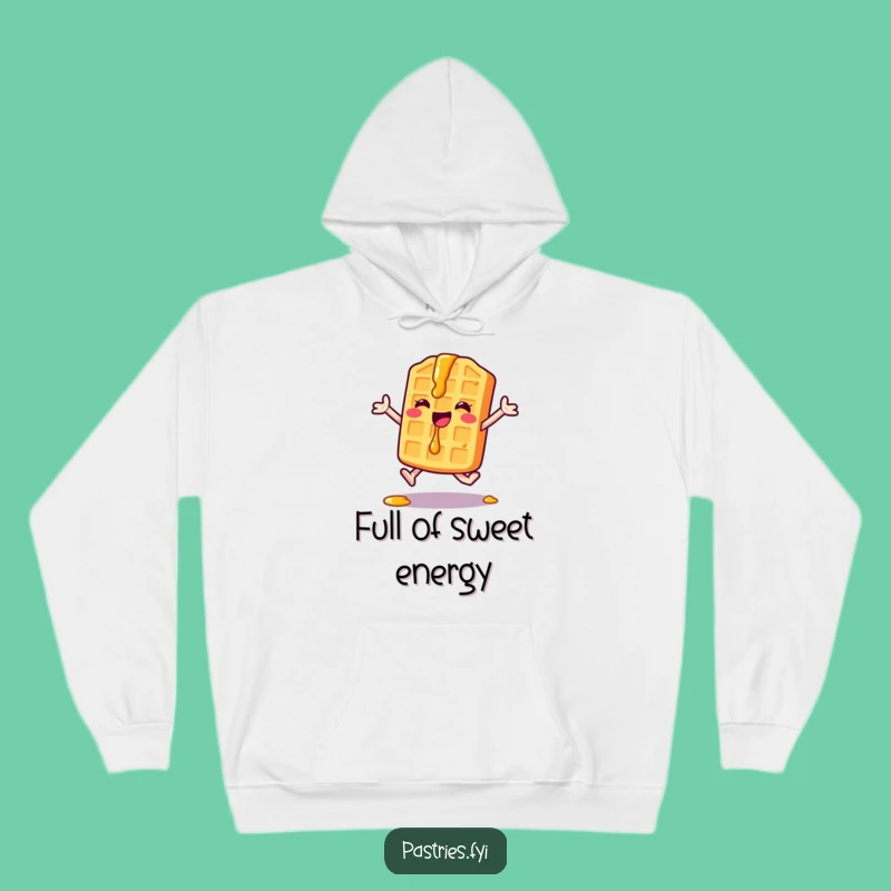 Cozy Funny Waffle Jumping Jack Hoodie: Warmth and Breakfast Fun
