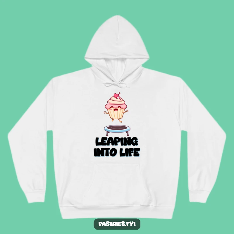 Funny Cupcake Trampoline Hoodie: Cozy Character Jumping, Warm & Hilarious Wear