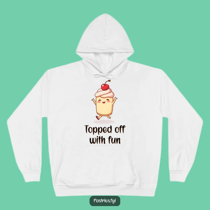 Funny Dancing Pastry Hoodie - Cozy & Joyful Character Gift