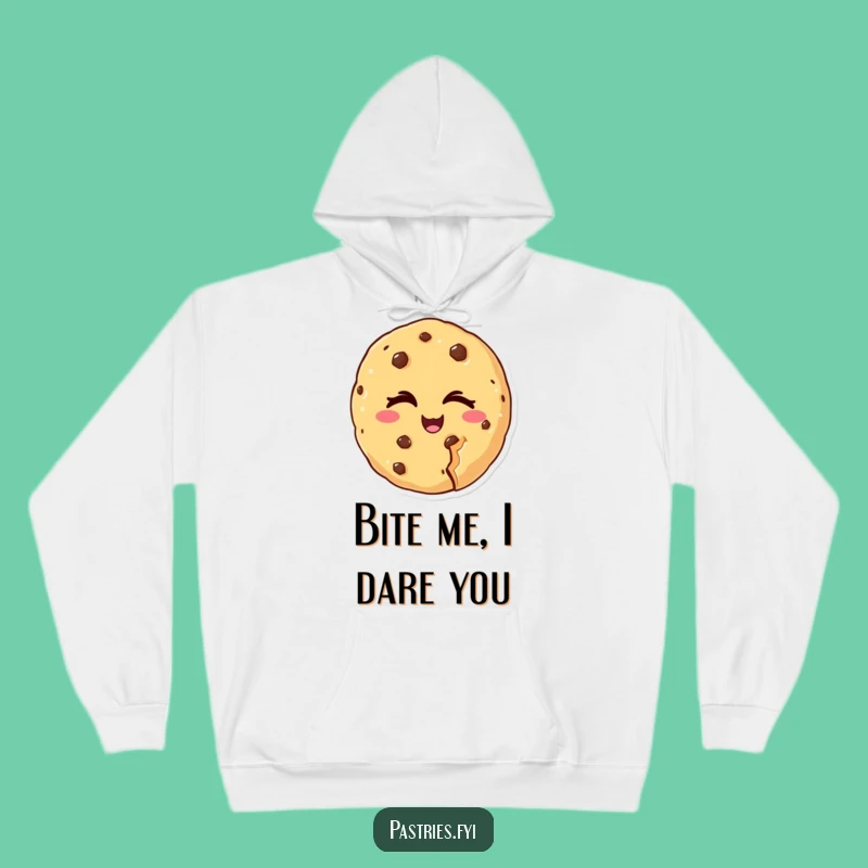 Funny Winking Cookie Hoodie - Cozy & Cheeky Dessert Lover Gift