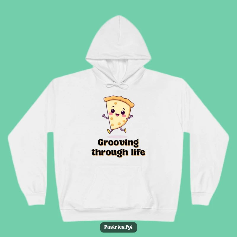 Funny Pie Moonwalk Hoodie: Cozy Cheerful Character, Warm Funny Gift
