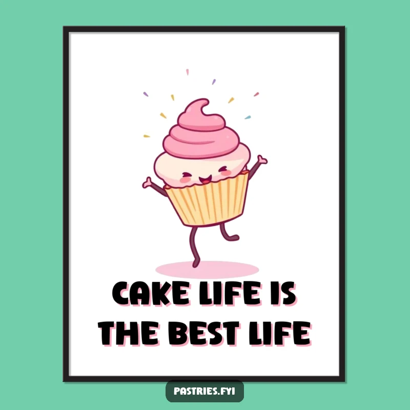 Free Printable Wall Art: Cupcake Cartwheel Art for a Splash of Fun!