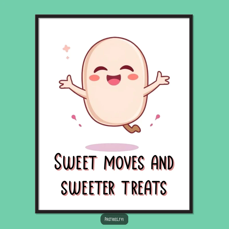 Funny Free Printable Wall Art: Dancing Macaron Spin, Whimsical Downloadable Decor