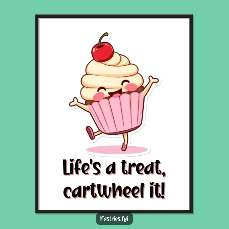 Free Printable Cupcake Cartwheel Wall Art: Hilarious Downloadable Decor for Joyful Spaces!