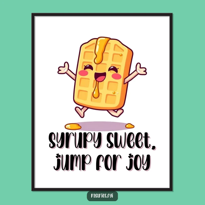 Free Printable Waffle Jack Art: Energetic Downloadable Decor for a Fun Kitchen