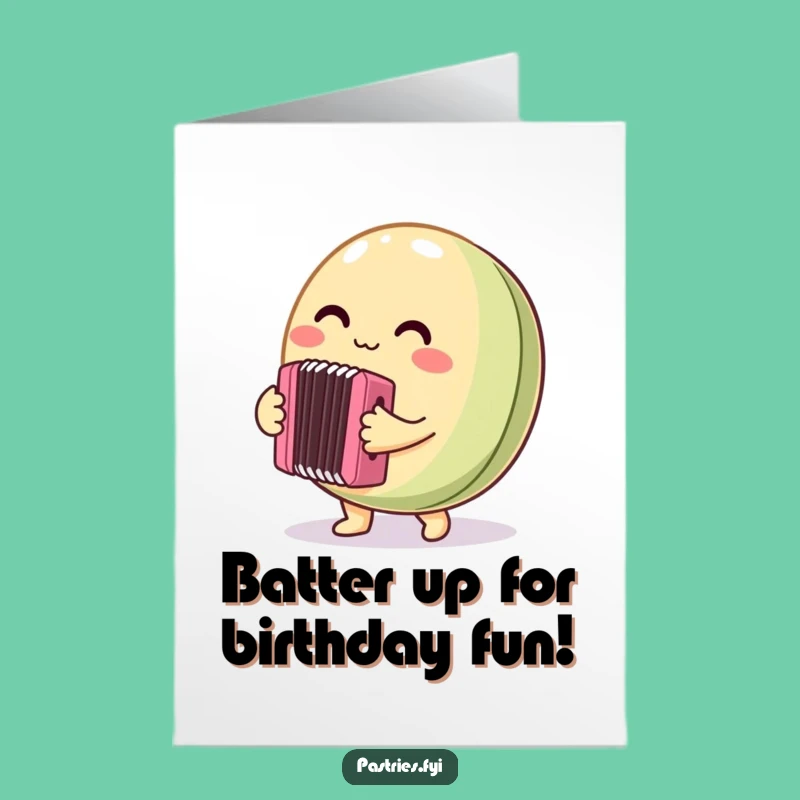 Free Printable Macaron Birthday Card: Sweet Tunes Downloadable Fun Gift