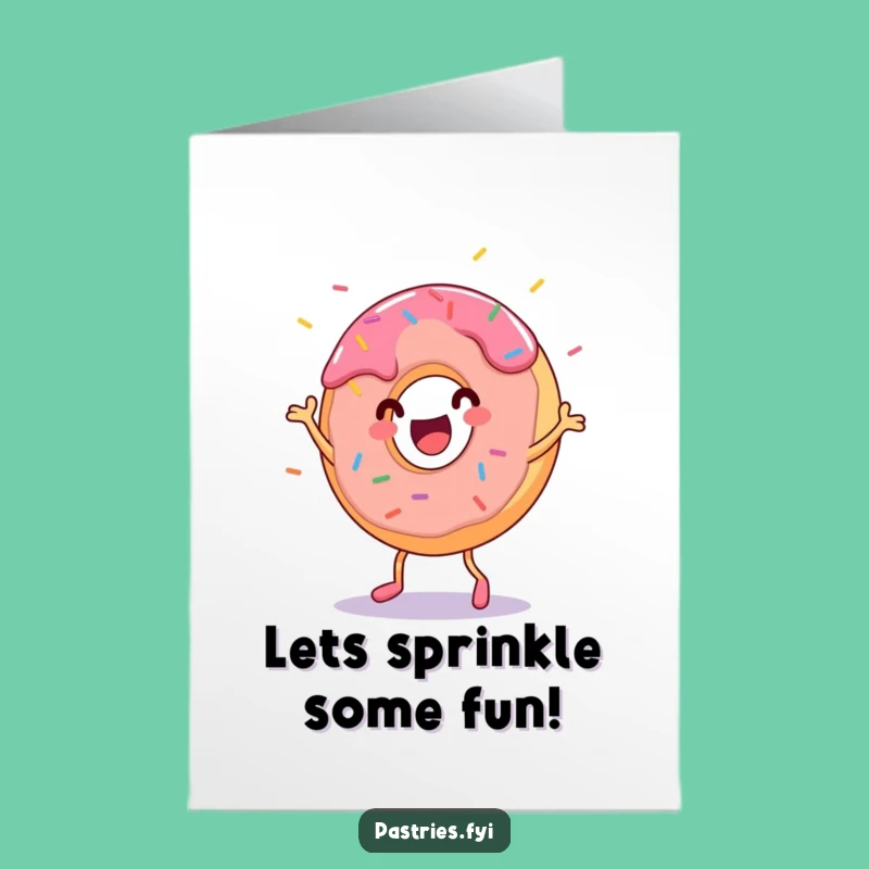 Free Printable Bday Card: Fun Donut Dance, Hilarious Downloadable Party Gift
