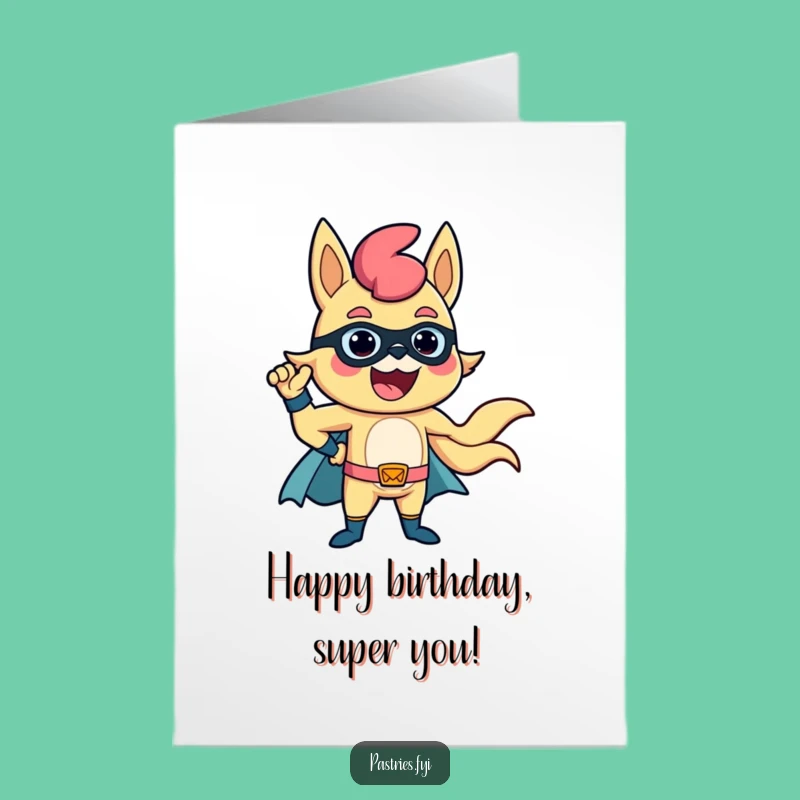 Free Printable Birthday Card: Churro Superhero Saves the Day with Laughter!