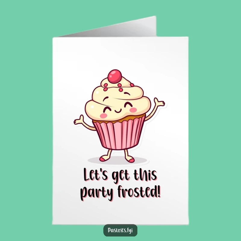 Free Printable Cupcake Birthday Card, Funny Jig Design, Downloadable & Easy to Print at Home