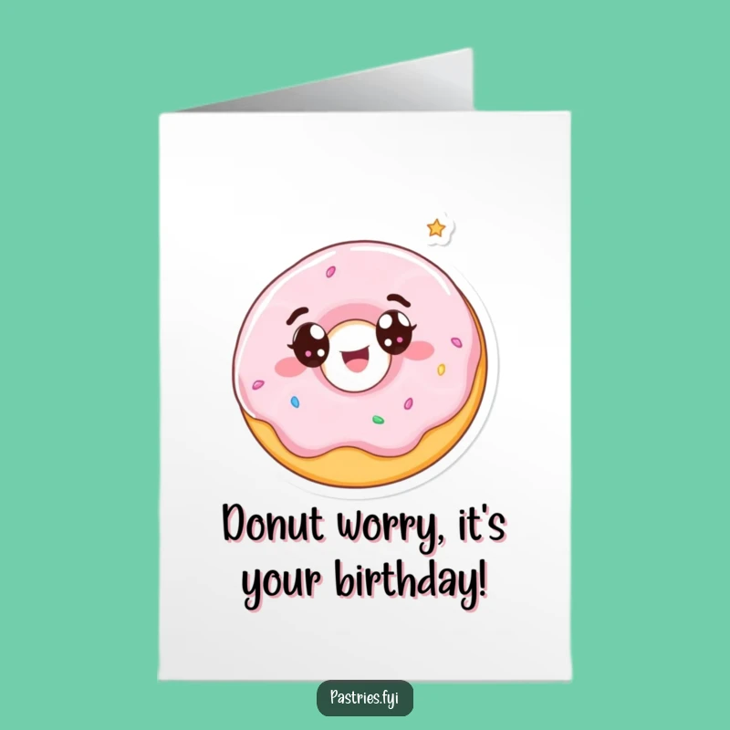 Free Printable Donut Birthday Card: Spinning Delight Downloadable for a Sweet Celebration