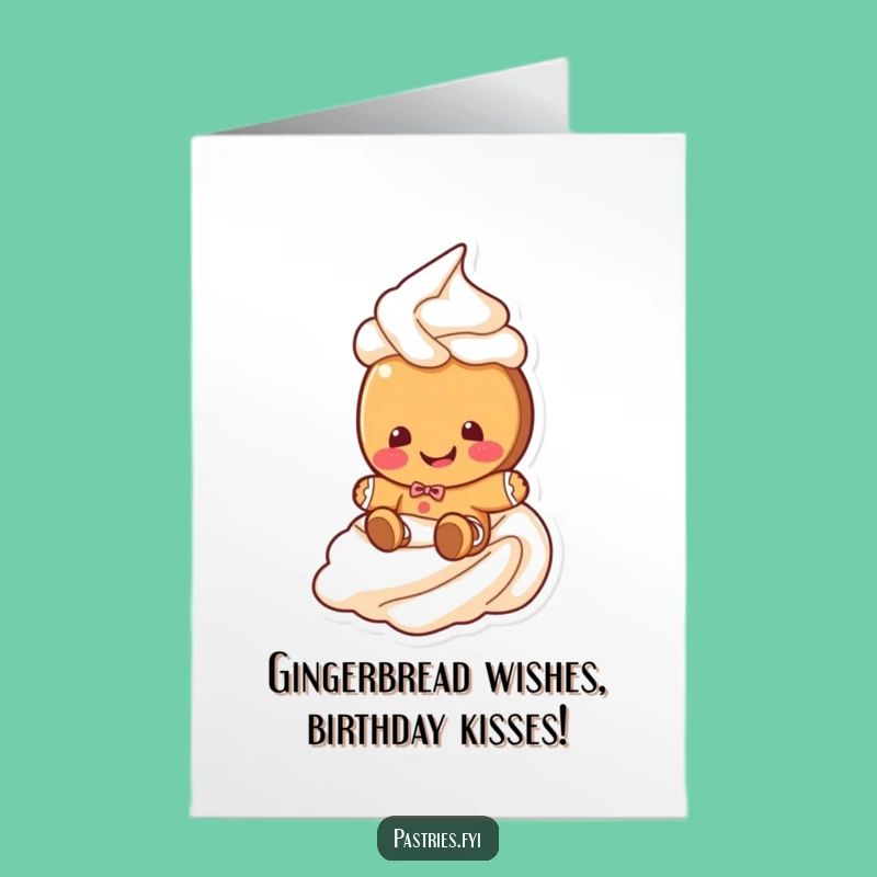 Free Printable Gingerbread Birthday Card: Giggling Cookie Fun Downloadable Gift