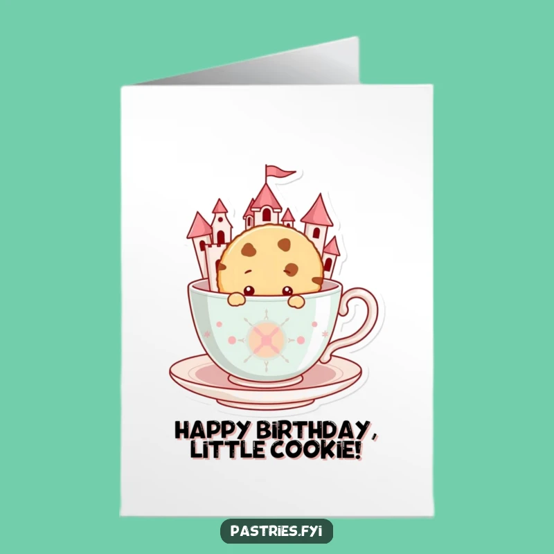 Free Printable Birthday Card: Cookie Castle Peek for a Whimsical Wish!
