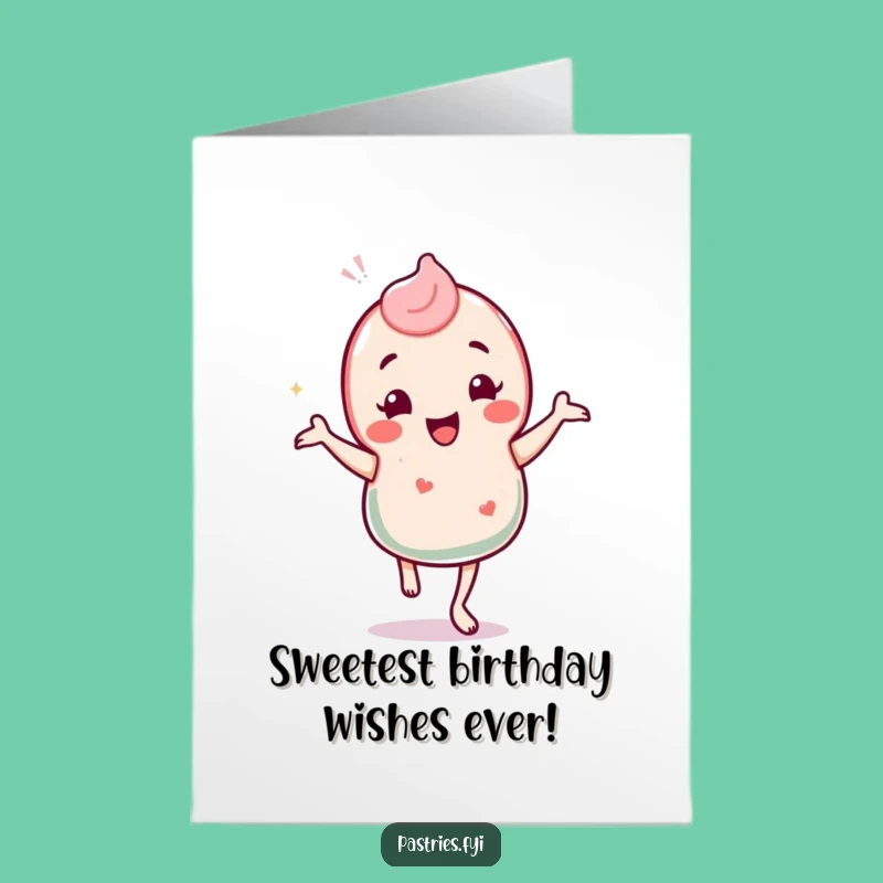 Free Printable Birthday Card: Candy's Jig Surprise! Fun Downloadable Greeting for Sweet Celebrations.