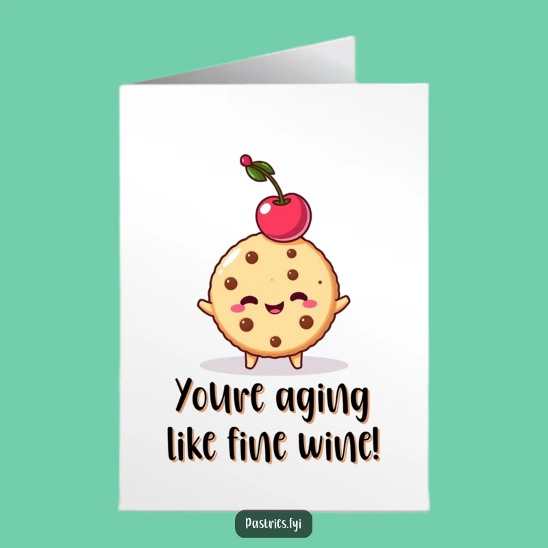 Free Printable Birthday Card: Funny Cookie Cherry Balance, Hilarious Downloadable Gift