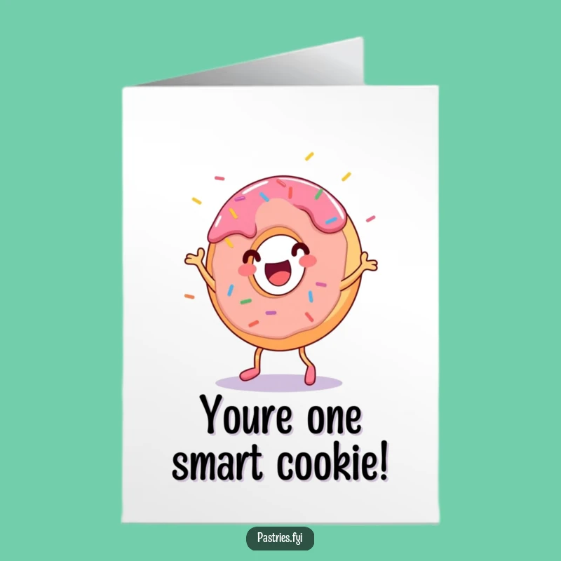 Free Printable Congrats Card: Dancing Donut Sprinkle Bash, Funny Downloadable Celebration Gift