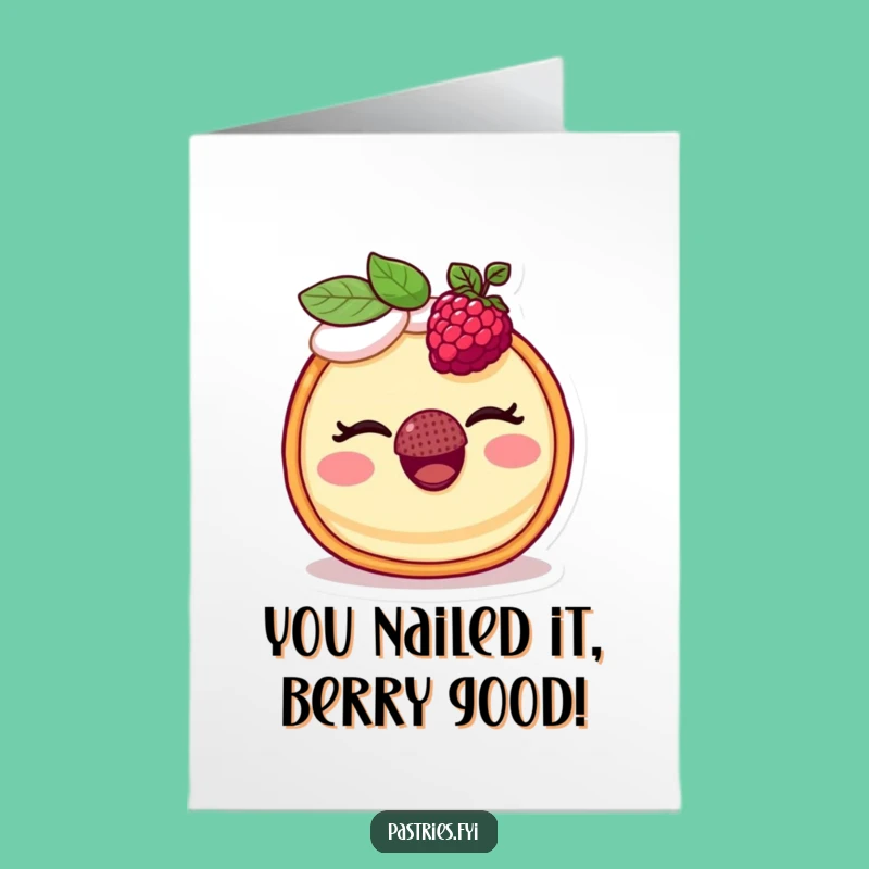 Free Printable Congrats Card: Winking Tart Winner, Excellent Downloadable Gift for Any Achievement